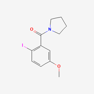 molecular formula C12H14INO2 B8159470 (2-Iodo-5-methoxyphenyl)(pyrrolidin-1-yl)methanone 