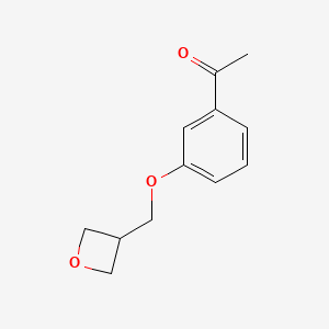 molecular formula C12H14O3 B8159471 1-[3-(Oxetan-3-ylmethoxy)phenyl]ethan-1-one 