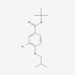 molecular formula C15H21BrO3 B8159523 tert-Butyl 3-bromo-4-isobutoxybenzoate 