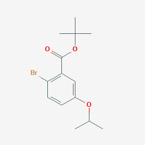 molecular formula C14H19BrO3 B8159534 tert-Butyl 2-bromo-5-isopropoxybenzoate 