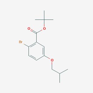 molecular formula C15H21BrO3 B8159544 tert-Butyl 2-bromo-5-isobutoxybenzoate 