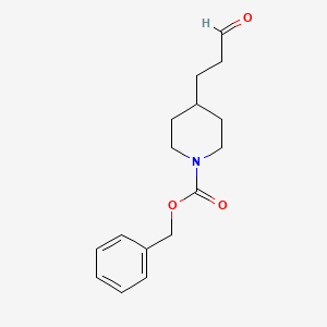 molecular formula C16H21NO3 B8159562 Benzyl 4-(3-oxopropyl)piperidine-1-carboxylate 