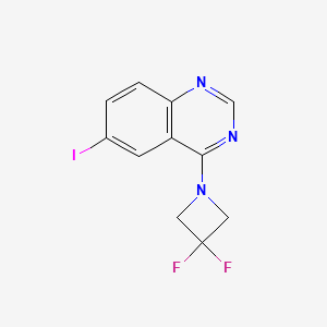 molecular formula C11H8F2IN3 B8159635 4-(3,3-Difluoroazetidin-1-yl)-6-iodoquinazoline 