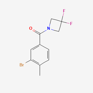 molecular formula C11H10BrF2NO B8159657 (3-Bromo-4-methylphenyl)(3,3-difluoroazetidin-1-yl)methanone 