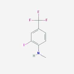 molecular formula C8H7F3IN B8159672 2-iodo-N-methyl-4-(trifluoromethyl)aniline 