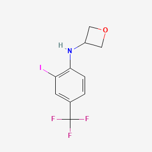 molecular formula C10H9F3INO B8159679 N-(2-Iodo-4-(trifluoromethyl)phenyl)oxetan-3-amine 