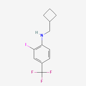 molecular formula C12H13F3IN B8159689 N-(Cyclobutylmethyl)-2-iodo-4-(trifluoromethyl)aniline 