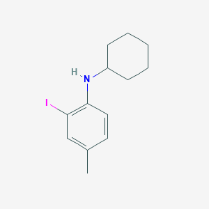 molecular formula C13H18IN B8159721 N-Cyclohexyl-2-iodo-4-methylaniline 