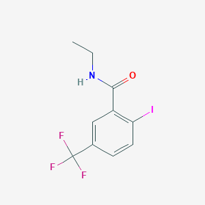 molecular formula C10H9F3INO B8159752 N-Ethyl-2-iodo-5-(trifluoromethyl)benzamide 