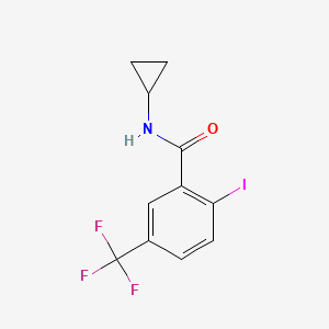 molecular formula C11H9F3INO B8159760 N-Cyclopropyl-2-iodo-5-(trifluoromethyl)benzamide 