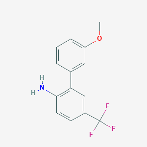 molecular formula C14H12F3NO B8159787 3'-Methoxy-5-(trifluoromethyl)-[1,1'-biphenyl]-2-amine 