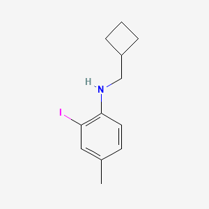 molecular formula C12H16IN B8159791 N-(Cyclobutylmethyl)-2-iodo-4-methylaniline 
