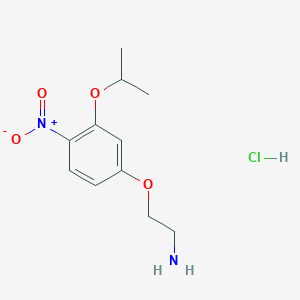 molecular formula C11H17ClN2O4 B8159806 2-(3-Isopropoxy-4-nitrophenoxy)ethanamine hydrochloride 