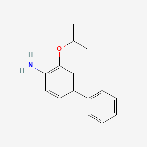 molecular formula C15H17NO B8159849 3-Isopropoxy-[1,1'-biphenyl]-4-amine 