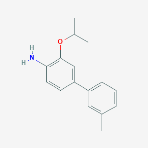 molecular formula C16H19NO B8159854 3-Isopropoxy-3'-methyl-[1,1'-biphenyl]-4-amine 