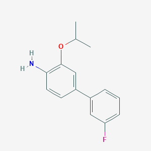 molecular formula C15H16FNO B8159862 3'-Fluoro-3-isopropoxy-[1,1'-biphenyl]-4-amine 