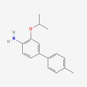 molecular formula C16H19NO B8159870 3-Isopropoxy-4'-methyl-[1,1'-biphenyl]-4-amine 