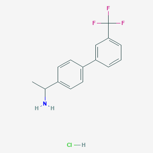 molecular formula C15H15ClF3N B8159933 1-(3'-Trifluoromethyl-biphenyl-4-yl)-ethylamine hydrochloride 