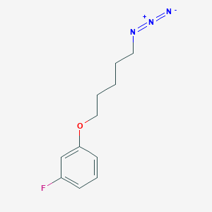 molecular formula C11H14FN3O B8159971 1-((5-Azidopentyl)oxy)-3-fluorobenzene 