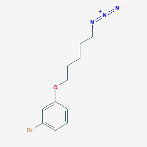 molecular formula C11H14BrN3O B8159972 1-((5-Azidopentyl)oxy)-3-bromobenzene 