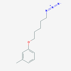 molecular formula C12H17N3O B8159976 1-((5-Azidopentyl)oxy)-3-methylbenzene 