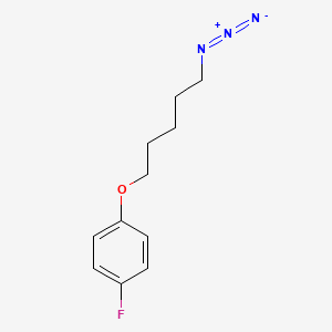 molecular formula C11H14FN3O B8159981 1-((5-Azidopentyl)oxy)-4-fluorobenzene 