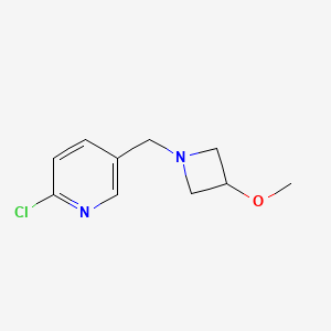 molecular formula C10H13ClN2O B8159997 2-Chloro-5-(3-methoxy-azetidin-1-ylmethyl)-pyridine 