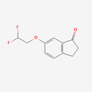 molecular formula C11H10F2O2 B8160022 6-(2,2-Difluoroethoxy)-2,3-dihydro-1H-inden-1-one 