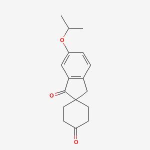molecular formula C17H20O3 B8160096 6'-Isopropoxyspiro[cyclohexane-1,2'-indene]-1',4(3'H)-dione 