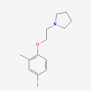molecular formula C13H18INO B8160118 1-(2-(4-Iodo-2-methylphenoxy)ethyl)pyrrolidine 