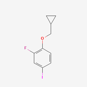 molecular formula C10H10FIO B8160130 1-(Cyclopropylmethoxy)-2-fluoro-4-iodobenzene 
