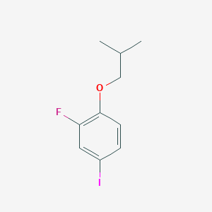 molecular formula C10H12FIO B8160136 2-Fluoro-4-iodo-1-isobutoxybenzene 