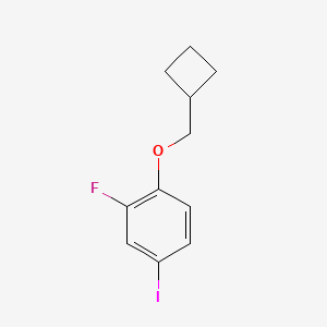 molecular formula C11H12FIO B8160148 1-(Cyclobutylmethoxy)-2-fluoro-4-iodobenzene 