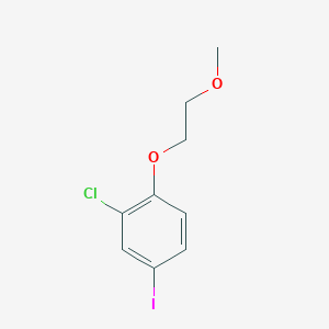 molecular formula C9H10ClIO2 B8160184 2-Chloro-4-iodo-1-(2-methoxyethoxy)benzene 
