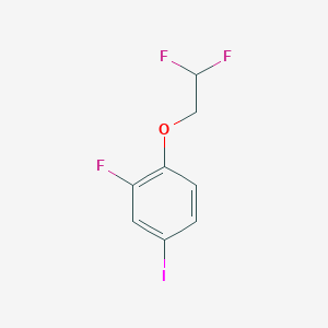 molecular formula C8H6F3IO B8160199 1-(2,2-Difluoroethoxy)-2-fluoro-4-iodobenzene 