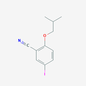 molecular formula C11H12INO B8160216 5-Iodo-2-isobutoxybenzonitrile 