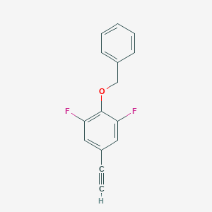 molecular formula C15H10F2O B8160256 2-(Benzyloxy)-5-ethynyl-1,3-difluorobenzene 