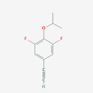 molecular formula C11H10F2O B8160258 5-Ethynyl-1,3-difluoro-2-isopropoxybenzene 