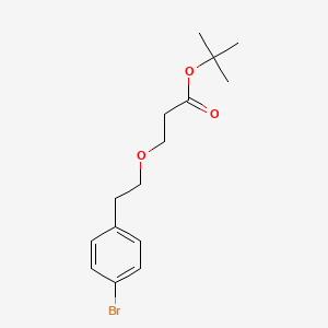 molecular formula C15H21BrO3 B8160339 tert-Butyl 3-[2-(4-bromophenyl)ethoxy]propanoate 