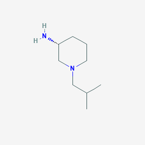 molecular formula C9H20N2 B8160341 (R)-1-isobutylpiperidin-3-amine 