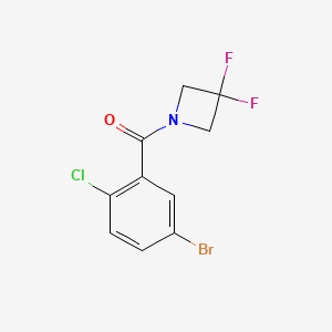 molecular formula C10H7BrClF2NO B8160386 (5-Bromo-2-chlorophenyl)(3,3-difluoroazetidin-1-yl)methanone 