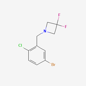 molecular formula C10H9BrClF2N B8160398 1-(5-Bromo-2-chlorobenzyl)-3,3-difluoroazetidine 