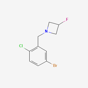 molecular formula C10H10BrClFN B8160400 1-(5-Bromo-2-chlorobenzyl)-3-fluoroazetidine 
