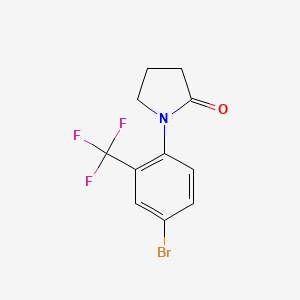 molecular formula C11H9BrF3NO B8160403 1-(4-Bromo-2-(trifluoromethyl)phenyl)pyrrolidin-2-one 