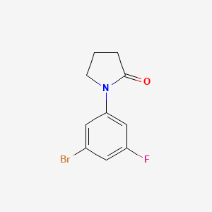molecular formula C10H9BrFNO B8160417 1-(3-Bromo-5-fluorophenyl)pyrrolidin-2-one 