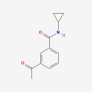 molecular formula C12H13NO2 B8160454 3-Acetyl-N-cyclopropylbenzamide 