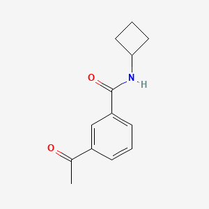 molecular formula C13H15NO2 B8160466 3-Acetyl-N-cyclobutylbenzamide 