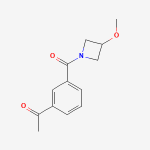 molecular formula C13H15NO3 B8160474 1-(3-(3-Methoxyazetidine-1-carbonyl)phenyl)ethanone 