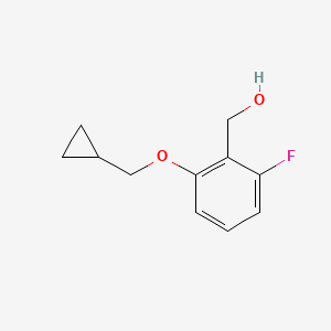 molecular formula C11H13FO2 B8160488 (2-(Cyclopropylmethoxy)-6-fluorophenyl)methanol 