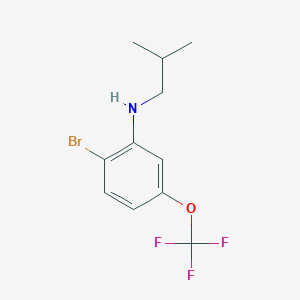 molecular formula C11H13BrF3NO B8160503 (2-Bromo-5-trifluoromethoxyphenyl)-isobutylamine 
